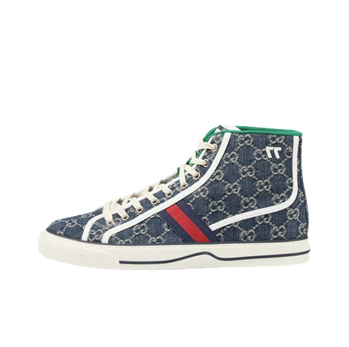 Gucci Tennis 1977 High Top GG Blue